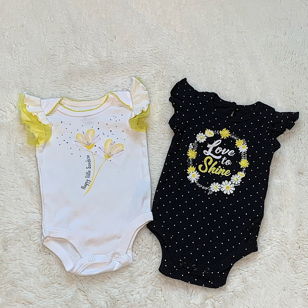 TWO INFANT GIRLS ONESIES